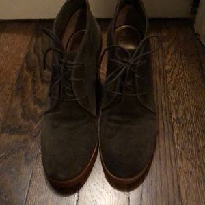 Rarely worn, green heeled Johnston & Murphy shoes